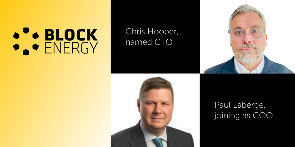 Block Energy's new CTO and COO